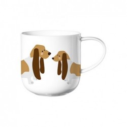 mug, basset hound