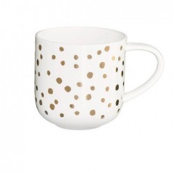 mug, golden dots